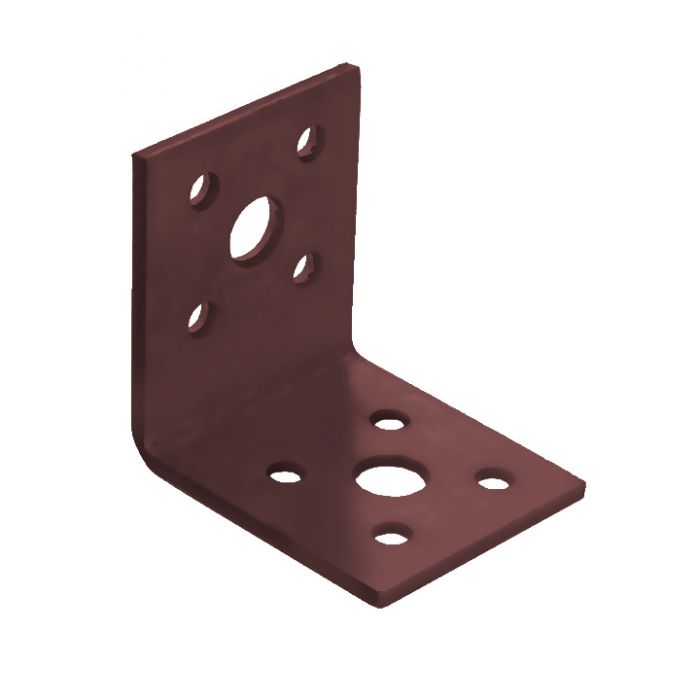 Product Image 3 X Bpc Heavy Duty Angle Brackets - Brown Dual Coated 45mm X 45mm X 40mm