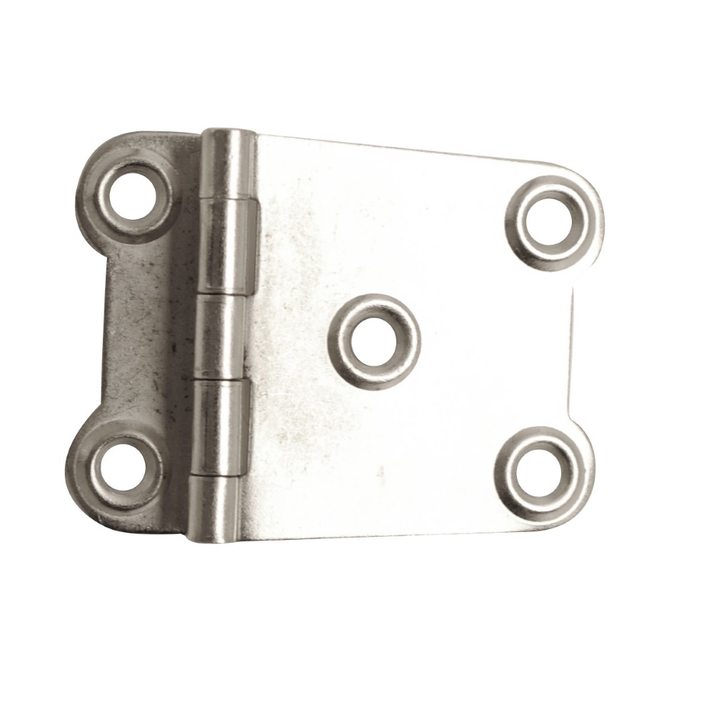 Product Image 12 X Cranked Surface Cabinet Door Hinge 38mm 36mm 8mm Nickel Plate Steel