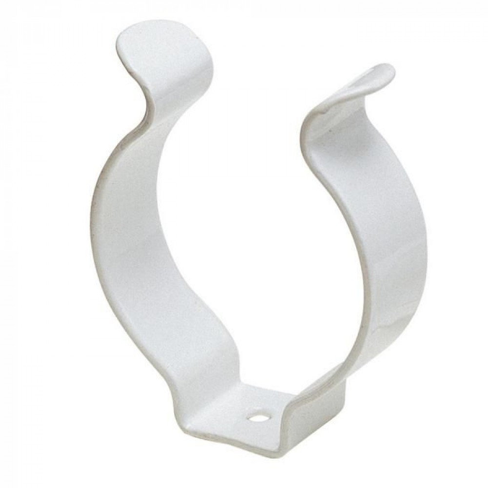 OPEN TOOL CLIPS WHITE PLASTIC COATED SPRING STEEL GRIPS DIA. 10MM