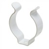 OPEN TOOL CLIPS WHITE PLASTIC COATED SPRING STEEL GRIPS DIA. 28MM