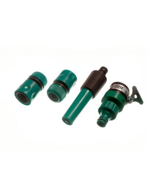 Set Of Hose Fittings 2 X Quick Fit + 1 Tap Connector + 1 Spray Nozzle