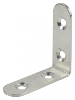 Corner Brace Oval End SS Stainless Steel 25 X 25 X 15 X 3mm