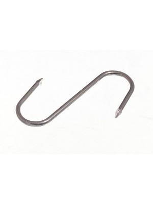 Butchers Pointed S Hook 3 Inch 75mm BZP Steel