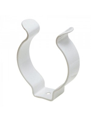 OPEN TOOL CLIPS WHITE PLASTIC COATED SPRING STEEL GRIPS DIA. 19MM