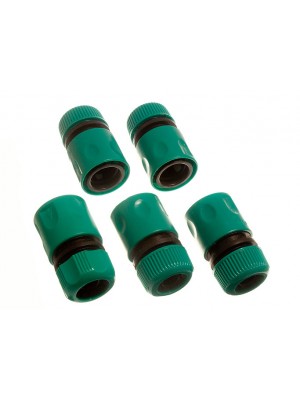 Pack Of 5 Female Quick Snap Hose Connectors Flow Thru Fits Hozelock
