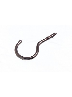 Screw In Cup Hooks Unshouldered 50mm ( 2 Inch )Cp Chromed Steel 