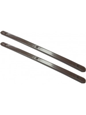 2 Pairs Of Drawer Slides Flat Plastic Runners 310mm X 16mm X 6mm Brown