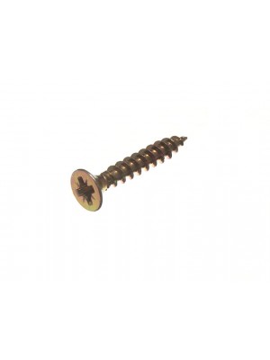 Chip Board Screw Fixings YZP Yellow Zinc Plated Steel 4.0 X 25