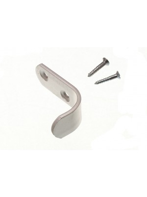 Single Hat Coat Robe Hook Matt Aluminium With Screws 2 Inch