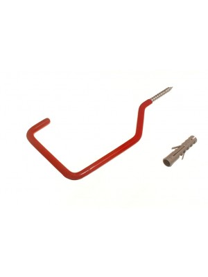 Red Plastic Coated Wall Utility Hook Universal Hanger