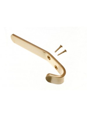 Single Hat Coat Robe Hooks Gold Coloured Aluminium + Screws 5 Inch