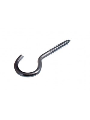 Screw In Hook Fixing Hangers ( No.10 ) 5mm X 60mm BZP Steel