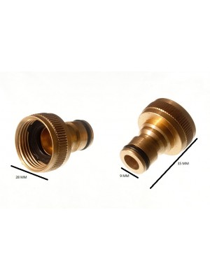 Solid Brass Hozelock Outdoor Tap To Hose Snap Fit Connector