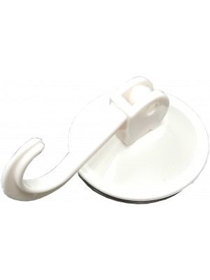 White Cup Suction Hanger Hooks Lever Type Snap Lock 45mm