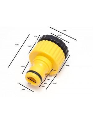 Hose Tap Connector 3/4 - 1/2 Inch + Adaptor Reducer Quick Fix Snap In 