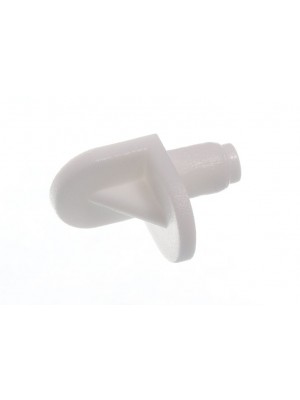 White Plastic Push In Shelf Support Plug In Type