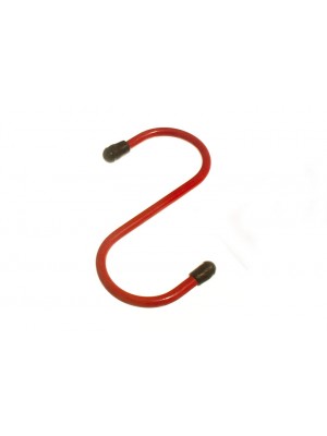 Red Plastic Coated S Hooks 100mm 4 Inch Storage Hangers 