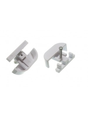 Curtain Glide Rail Stop Ends Fits Drape Super White Cresta