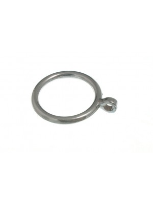 Curtain Rod Rings Fixed Eyelet Chrome Id 25mm Fits Poles To 20mm Dia.