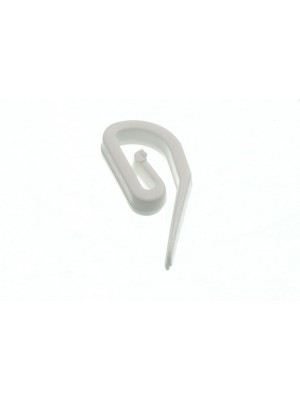 White Nylon Curtain Curled Twist Over Standard Hooks 