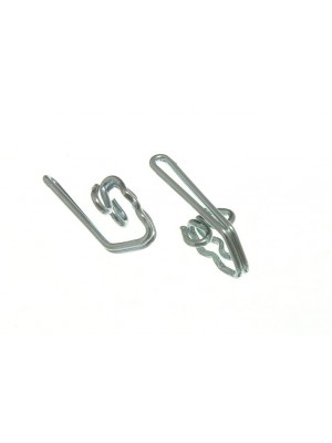 Wire Chromed CP Steel Metal Curtain Curled Twist Over Hooks 
