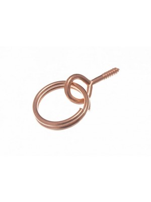 Screw With Split Ring Medium Coppered Steel