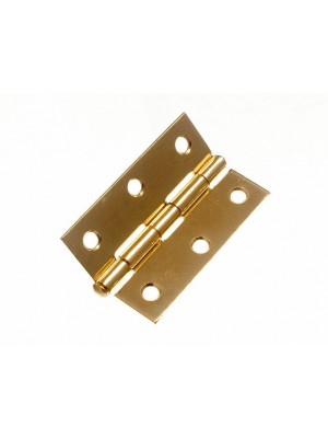 Pair Of Door Loose Pin Butt Hinges EB Brass Plated 75mm ( 3 Inch )