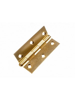 Pair Of Door Loose Pin Butt Hinges EB Brass Plated 87mm ( 3 1/2 Inch )