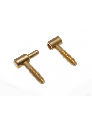 PAIR OF ANUBA SCREW LESS HINGES 36 X 9 EB BRASS PLATED STEEL