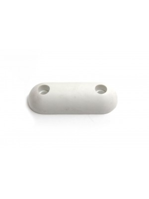 White Rubber Oval Toilet Seat Buffer Pads 60mm X 22mm X 12mm