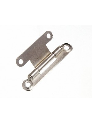 Pair Of Flat Concealed Hinges BZP Zinc Plated Steel 63mm X 29mm