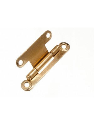Pair Of Flat Concealed Hinges EB Brass Plated Steel 63mm X 29mm