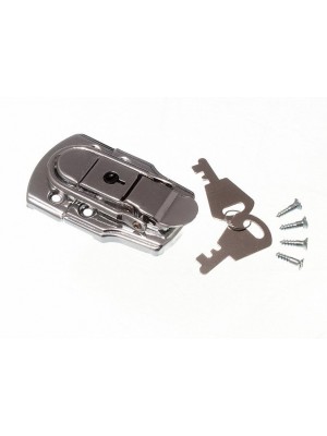 LOCKING CASE CATCH LATCH CP CHROME PLATED WITH 2 KEYS 72MM X 45MM
