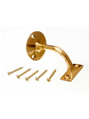 Stair Hand Rail Brackets Wall Support Solid Brass 2 1/2 Inch 63mm
