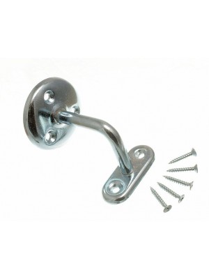 Stair Hand Rail Brackets Wall Support 2 1/2 In 63mm BZP Steel