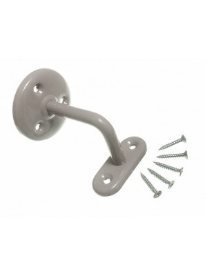 Stair Hand Rail Brackets Wall Support 2 1/2 In 63mm Grey Steel