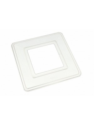 Single Switch Surround Plate Square 150mm Ext. 75mm Int.Clear