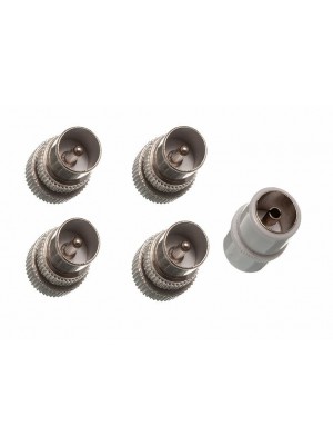 Pack Of 5 Coaxial Aerial Cable Connectors 4 X Male 1 X Female Joiner