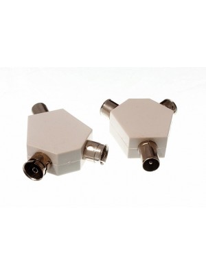 Coaxial Coax Aerial Wire Cable Connector Y Splitter