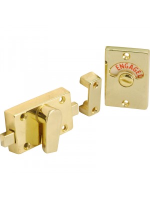 Indicator Privacy Door Bolt Kit ( Engaged / Vacant ) Brass 60mm