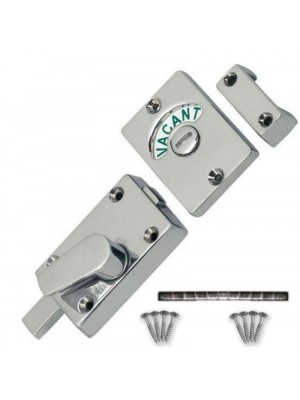 Indicator Privacy Door Bolt Kit ( Engaged / Vacant ) Chromed 63mm