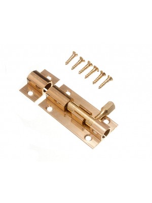 Door Bolt Brass Privacy Latch Sliding Catch + Keeper 2 Inch 50mm