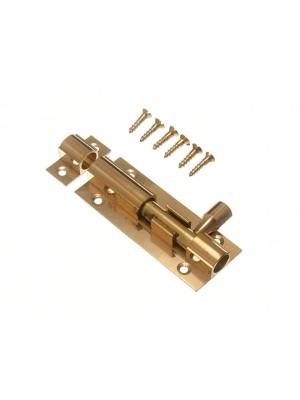 Door Bolt Brass Privacy Latch Sliding Catch + Keeper 2 1/2 Inch 63mm
