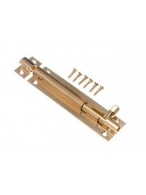 Door Bolt Brass Privacy Latch Sliding Catch + Keeper 4 Inch 100mm
