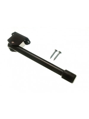 DOOR STOP KICK DOWN STAY SWIVEL DOWN BLACK PLASTIC
