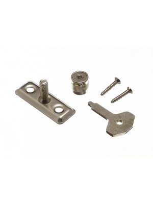 Window Stay Security Lock With Key BZP Bright Zinc Plated + Screws