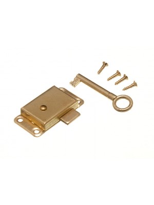 Wardrobe / Cupboard Lock  50mm 2 Inch With Keys + Screws