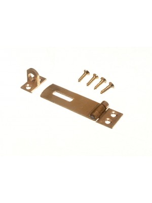 Hasp & Staple Set Can Be Used With Padlocks - Polshed Brass 50mm