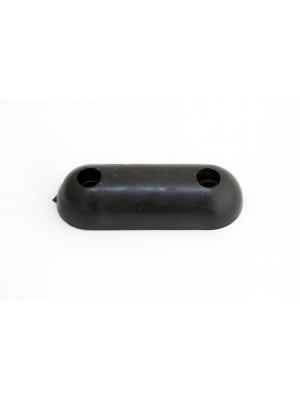 Black Oval Rubber Toilet Seat Buffer + Screws 60mm X 22mm X 12mm 