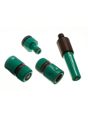 Pack Of A Hose Tap Connector + Reducer A Spray Nozzle + 2 Quick Fix